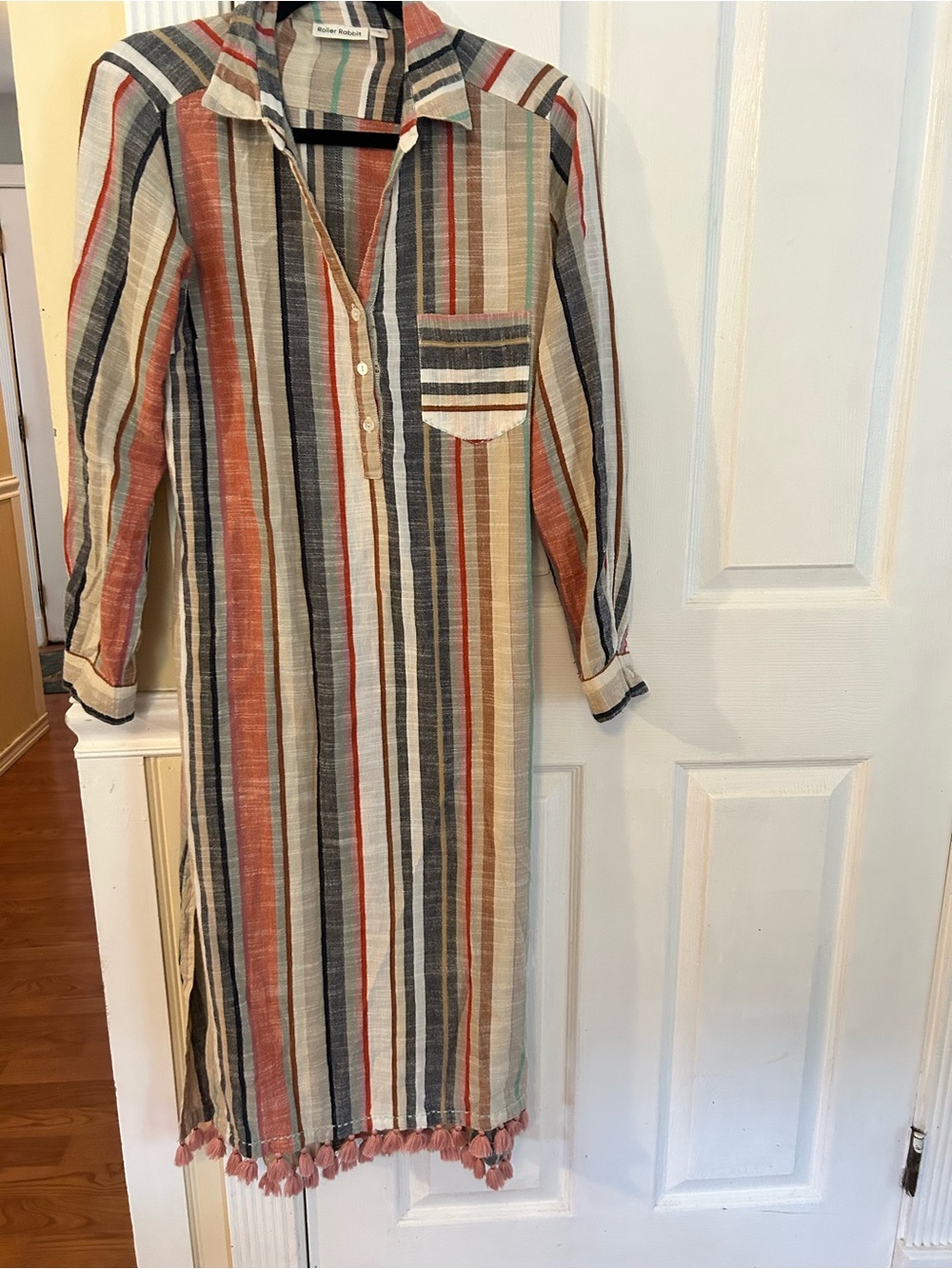 Roller Rabbit Multicolor Striped Casual Button-Down Shirt